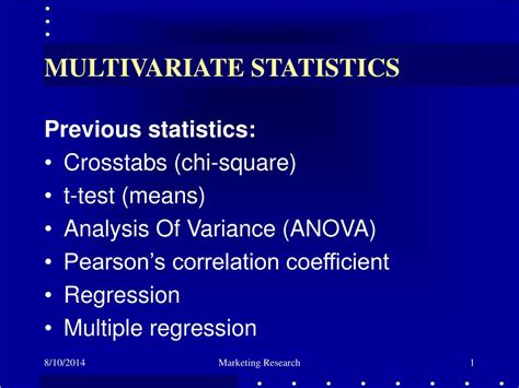 PPT - MULTIVARIATE STATISTICS PowerPoint Presentation, free download - ID:3125411