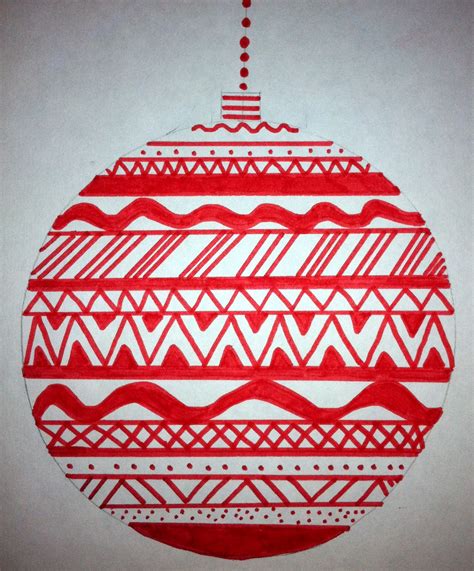 Art: Expression of Imagination: "Line Design Ornaments" by Eighth Grade