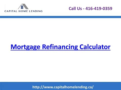 PPT - Mortgage Refinancing Calculator PowerPoint Presentation, free ...