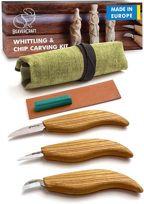 Buy Beavercraft S15 Whittling Wood Carving Kit, Wood Carving Tools Set ...