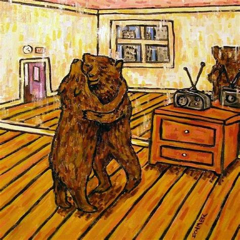 Dancing Bears brown bear black bear print on tile | Etsy | Dog print art, Animal art, Bear art