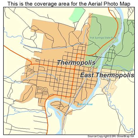 Aerial Photography Map of Thermopolis, WY Wyoming