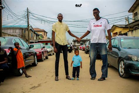 When the tallest model in Nigeria meets the tallest man in Nigeria (photos)