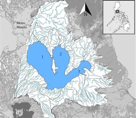 Map of Laguna de Bay, Philippines showing the collection sites of ...