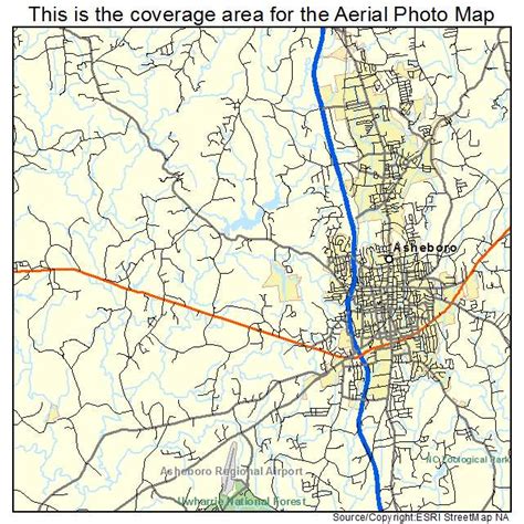 Aerial Photography Map of Asheboro, NC North Carolina