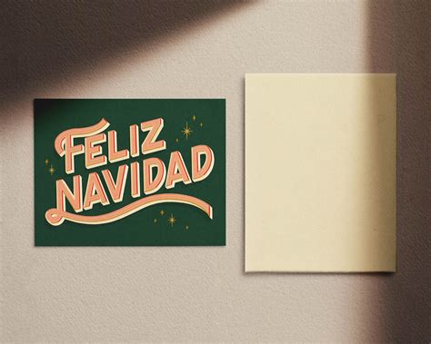 Feliz Navidad Greeting Card / Holiday Greeting Cards / - Etsy