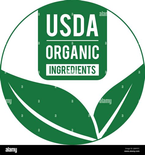 USDA organic ingredients product packaging icon vector illustration Stock Vector Image & Art - Alamy