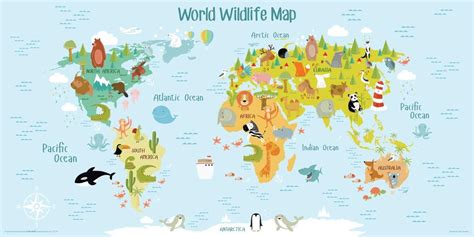 Animal Map Of The World | map of interstate