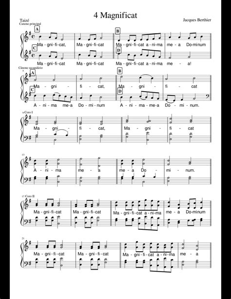 4 Magnificat sheet music for Flute download free in PDF or MIDI