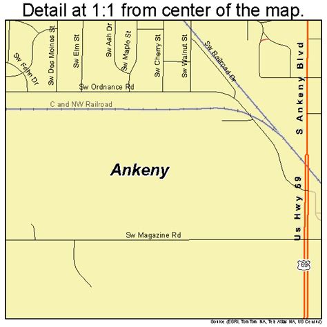 Ankeny Iowa Street Map 1902305