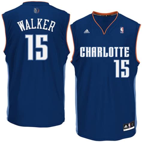 Youth Charlotte Bobcats Kemba Walker adidas Navy Blue Replica Road Jersey - NBA Store