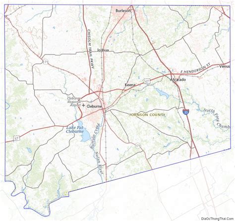 Map of Johnson County, Texas