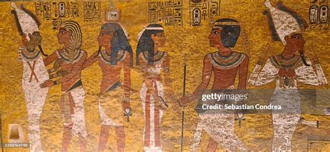 Picture In Interior Of King Tutankhamuns Tomb And Wall Paintings In ...