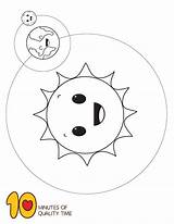 Sun Earth And Moon Coloring Page For Kids sketch template