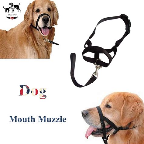 Adjustable Pet Mask Bark Bite Mesh Dog Mouth Muzzle Grooming Anti Stop Chewing Harness Leash Dog ...