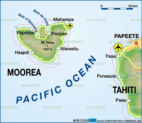 Map of Moorea (Island in French Polynesia) | Welt-Atlas.de