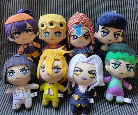 AQK JAPAN JoJos Bizarre Adventure Golden Wind Plush Toy Doll Microorganism Giorno Narancia Mista ...