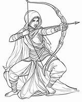 Historical Archers Coloring Pages sketch template