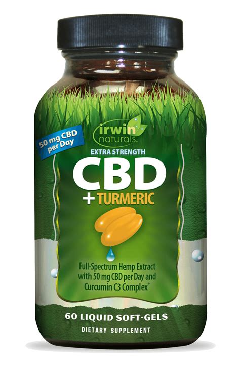 Buy Irwin Naturals CBD +Turmeric Extra Strength 60 LIQUID SOFT GELS - Online Weed Deals ...