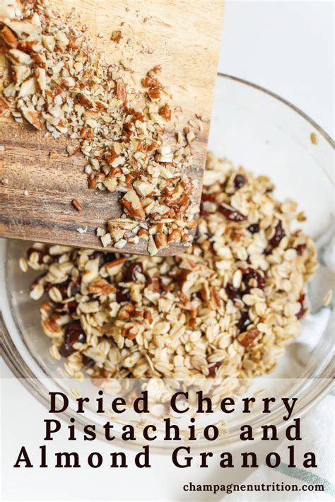 Dried Cherry, Pistachio and Almond Granola {dried fruit, nuts, and spices}