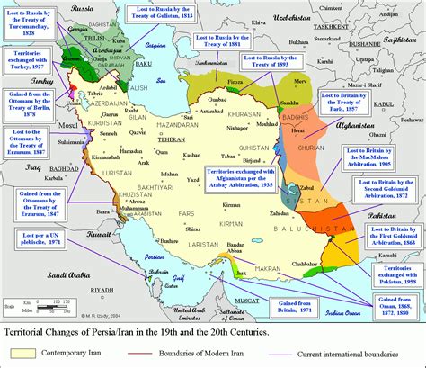 Territorial Changes Of Persia/Iran In The 19th And 20th Centuries | The ...