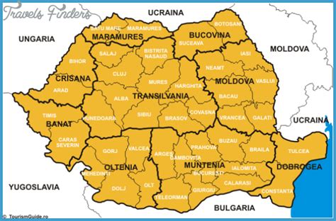 Romania Map With Counties - TravelsFinders.Com