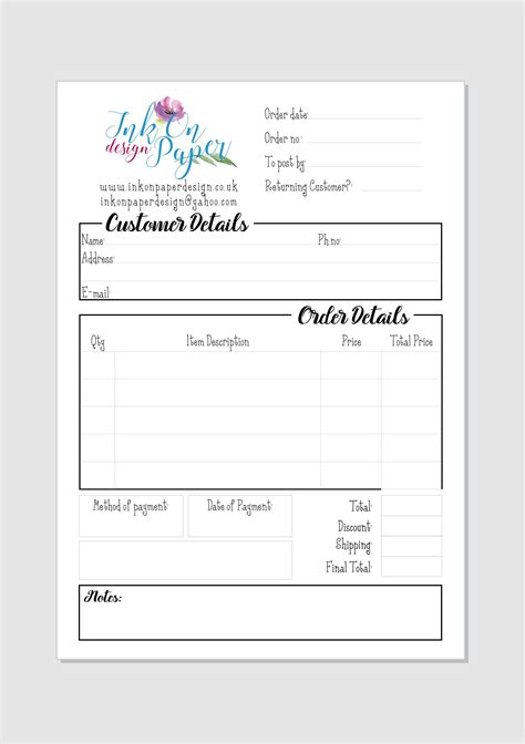 Printable Book Order Form Template | Always Silva