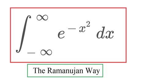 Gaussian Integral 12 Ramanujan Way - YouTube