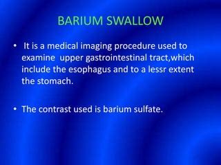 Barium Swallow Presentation | PPT