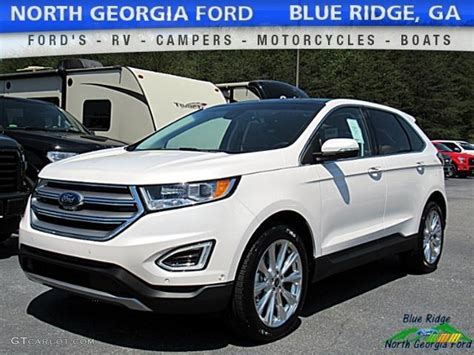 2017 White Platinum Metallic Ford Edge Titanium AWD #120377302 | GTCarLot.com - Car Color Galleries