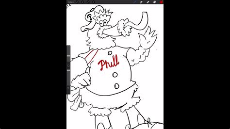 Phillie Phanatic Coloring Page