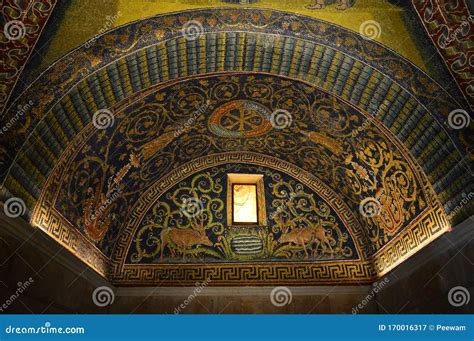 Interior the Mausoleum of Galla Placidia, Ravenna, Italy Stock Image ...