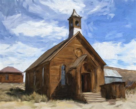 Old Church at Bodie Painting by Dominic Piperata