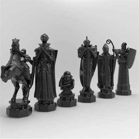 Harry Potter wizards Chess set stl files for 3d printing