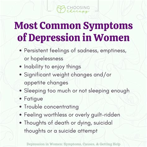 Depression in Women: Symptoms, Causes, & Getting Help