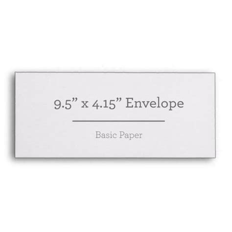 Envelope Style: # 10 Paper Type: Basic Paper Color: White Tint: None ...