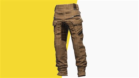 ArtStation - Realistic Pants 1 for Men Rigged Low-poly 3D model | Game Assets