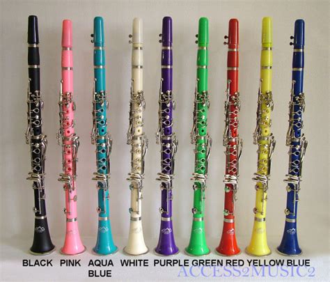 CLARINET Bb BLACK PINK PURPLE RED WHITE + 10 REEDS FREE