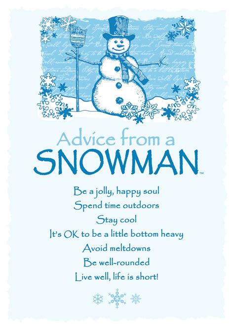 Wholesale Advice from a Snowman Greeting Card - Blank in 2021 | Snowman ...