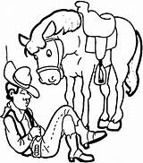 Free Cowboy Coloring Pages – ColoringMecom sketch template