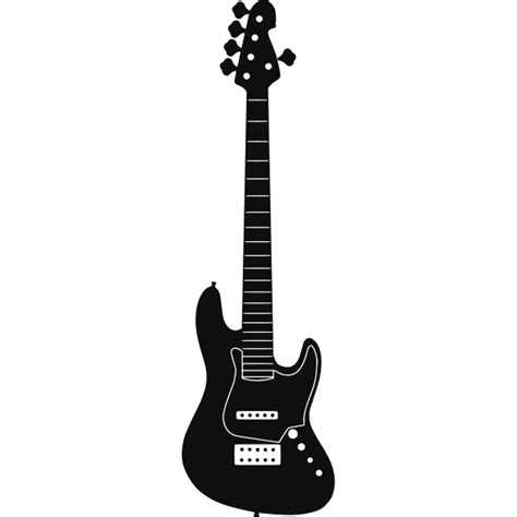 Bass guitar silhouette | Free SVG