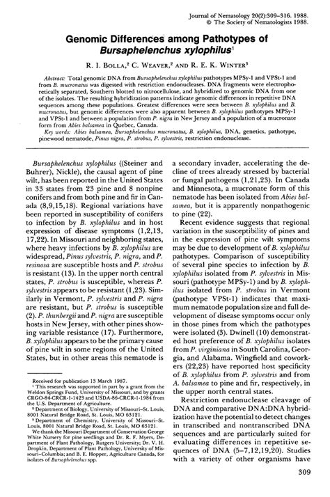 (PDF) Genomic Differences among Pathotypes of Bursaphelenchus xylophilus