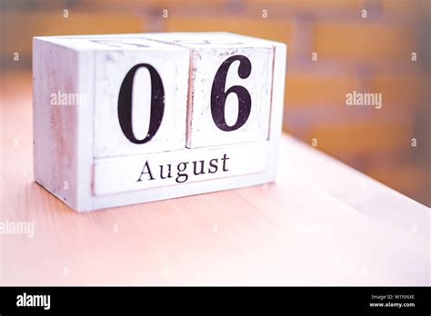 6th of August - August 6 - Birthday - International Day - National Day Stock Photo - Alamy