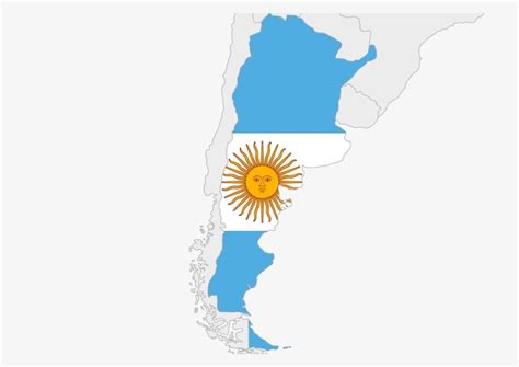 Premium Vector | Argentina map highlighted in argentina flag colors ...