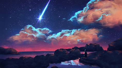 2560x1440 resolution | shooting star painting HD wallpaper | Wallpaper ...