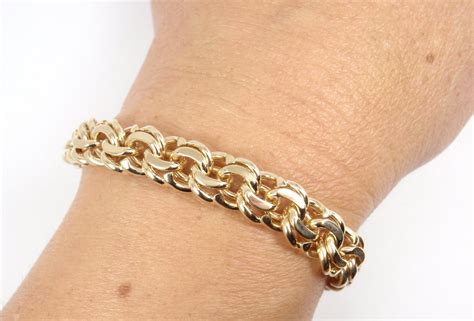 RARE Vintage Tiffany & Co 14K Yellow Gold Charm Link Bracelet 7-3/4" w/box