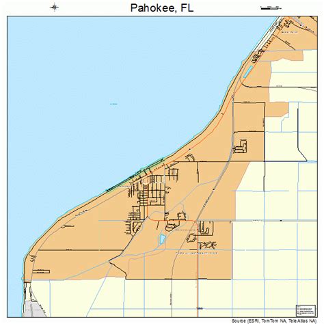 Pahokee Florida Street Map 1253800