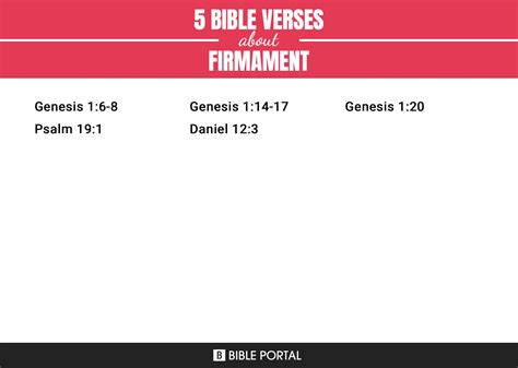 5 Bible Verses about Firmament