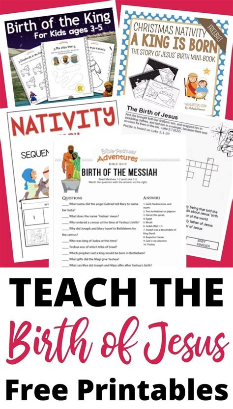 The story of jesus birth for kids free printables and activities – Artofit