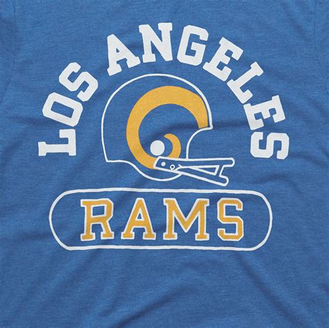 Los Angeles Rams Throwback Helmet | Retro Los Angeles Rams T-Shirt – HOMAGE